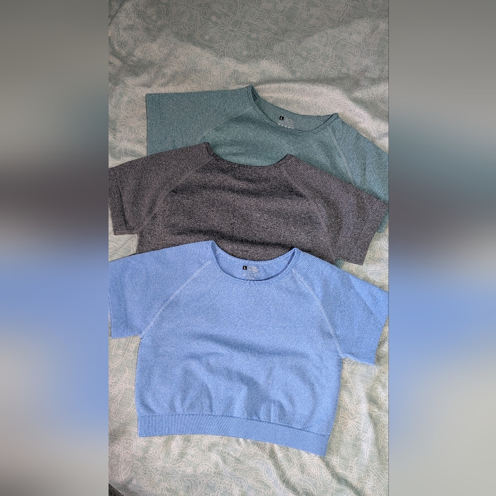 Workout Cropped tops Set of 3